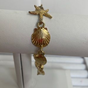 Gold Tone Nautical Themed Bracelet